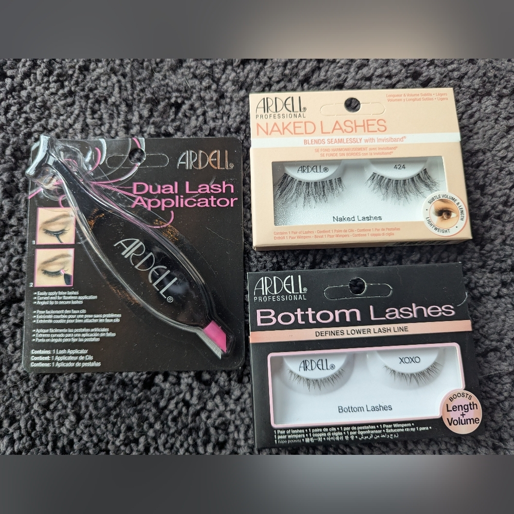 ARDELL Lash Bundle Top & Bottom Lashes & Applicator NEW